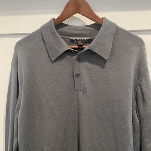 Peruvian Connection Sweater Men‎ Large Green Gray Pullover 100% Wool Peru